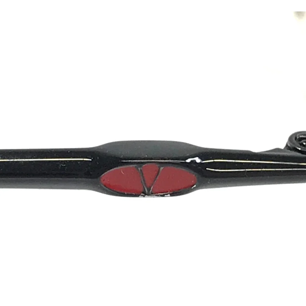 Vintage Valentino Petite Eyeglasses Frames 5496 0Q48 Black Red Oval 49-15-130